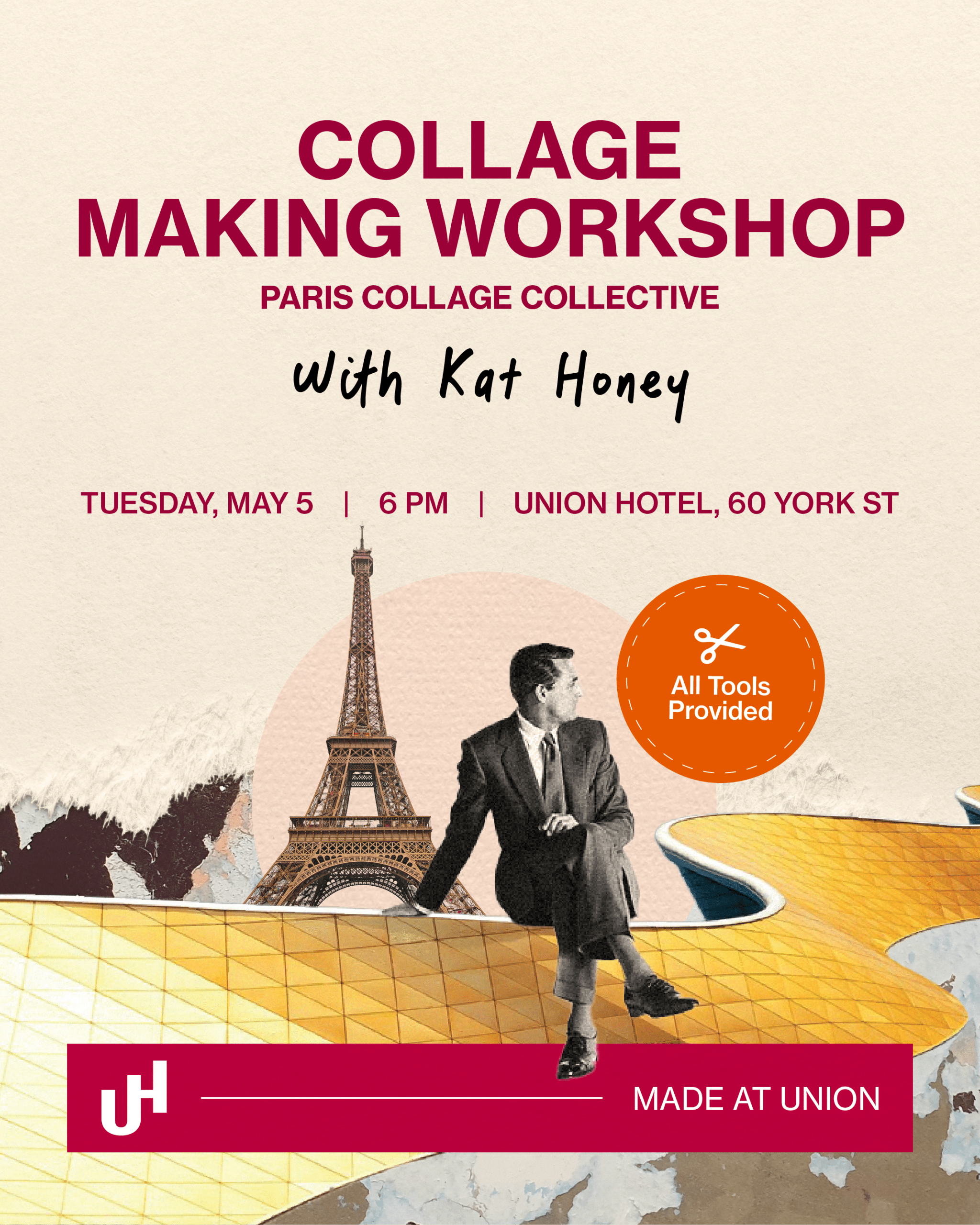 collage making workshop toronto union hotel